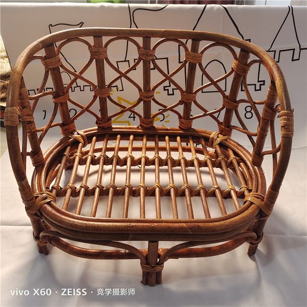 Lembranças born Pography Props Rattan Products Baby Retro Hand-woven Baby Basket Studio Po Sofa Chair Bed Po Studio Accessories 230801