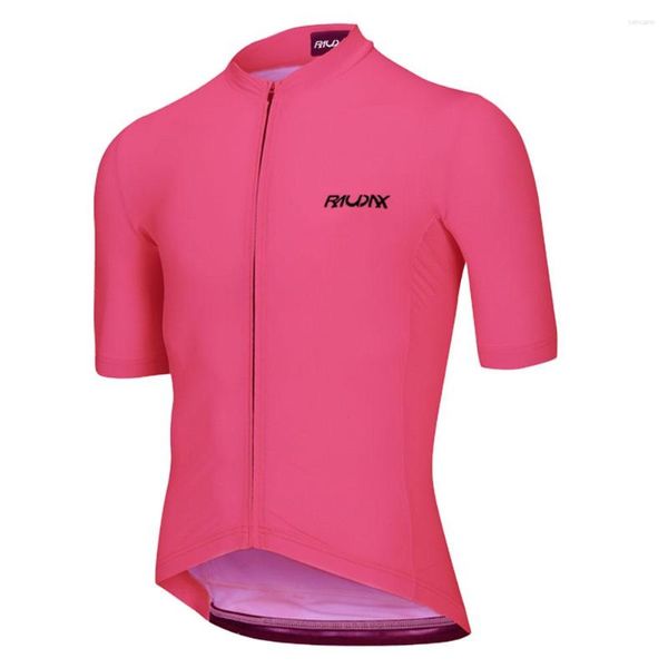 Giacche da corsa Uomo Maglia manica corta fluorescente Abbigliamento MTB Top Strada Offroad Bike Camicie Abbigliamento sportivo primaverile Maglie Bicicletta Ciclismo