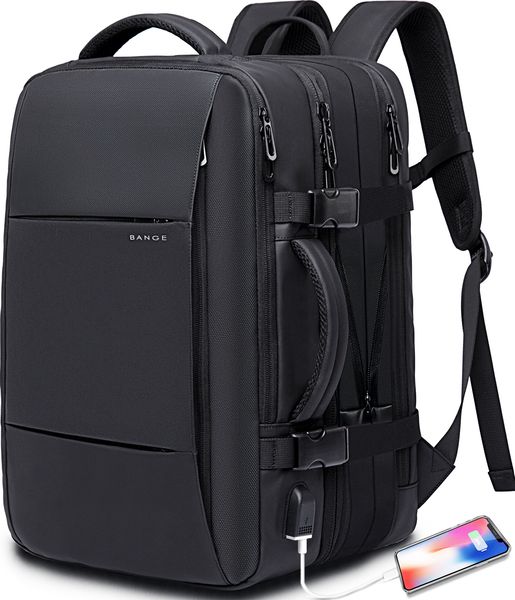 Pacotes diários BANGE para laptop de 173 polegadas, mochila masculina de grande capacidade, à prova d'água, multicolorida, bolsa de viagem para aeroporto, unissex 230731