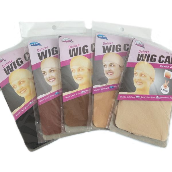 Шапки для парика 36pcs 18packs deluxe dream Beige Wig Cap 2pcspack растягиваемая эластичная волоса с сеть