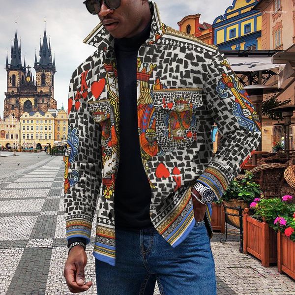 Giacche da uomo 2023 Autunno Inverno Giacca da uomo Leopard Print Retro Harajuku Monopetto Risvolto Cappotto Moda Hip Hop Tempo libero Abbigliamento maschile