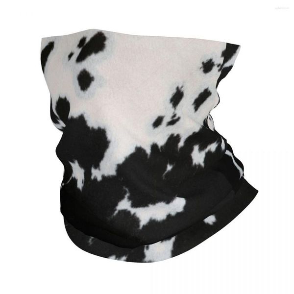 Bandanas Preto Manchado Couro Animal Padrão Bandana Pescoço Polainas Para Caminhadas Ciclismo Envoltório Cachecol Pele Esconder Couro Pele Balaclava Mais Quente