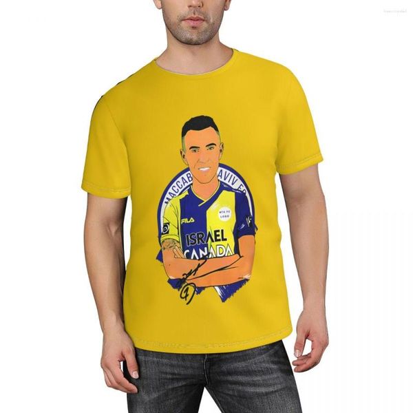 Camisas casuais masculinas Maccabi Tel Aviv Camisa de manga curta gola redonda de algodão Camiseta inovadora com design moderno