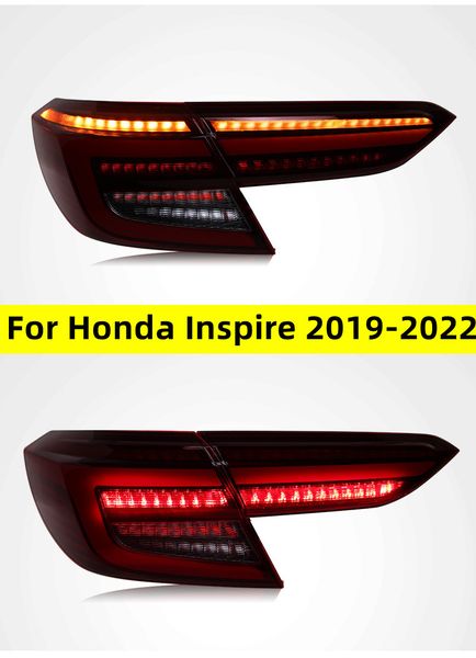 Honda Inspire 2019-2022 için araba kuyruk lambaları LED arka sokak ışıkları arka lamba dönüş sinyal fren led vurgular