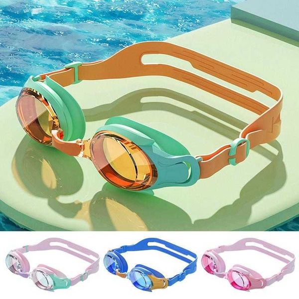 Çocuk yüzme gözlükleri su geçirmez anti sis sızıntısı geçirmez hd yüzme gözlükleri çocuk çocuklar profesyonel dalış yüzme gözlükleri