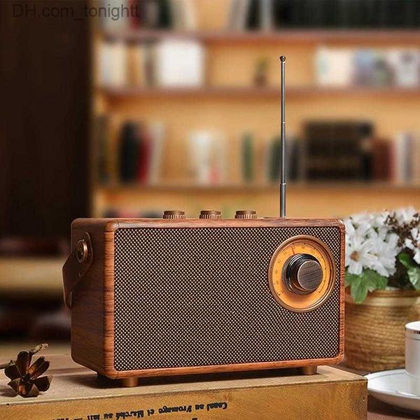 Tragbare Lautsprecher AS23 Bluetooth-Lautsprecher Subwoofer Klassischer Vintage-Radio-Musik-Player Soundbox Tragbarer Reise-Player Stereo-Funklautsprecher Z230801