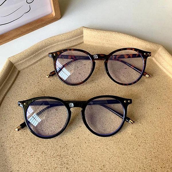 Sonnenbrille Modische Brillengestell Für Frauen Vintage Blaues Licht Computer Männer Spektakel Runde Optische Brillen