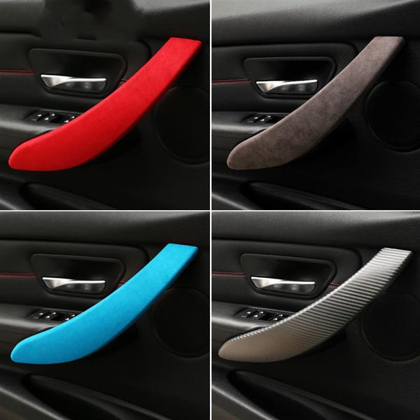 Alcantara wrap кожаная дверь дверная дверь панель подлокотника ABS Covers Car Stickers Caryling для BMW F30 F31 F32 F34 F36 3GT 3 4 Series236K