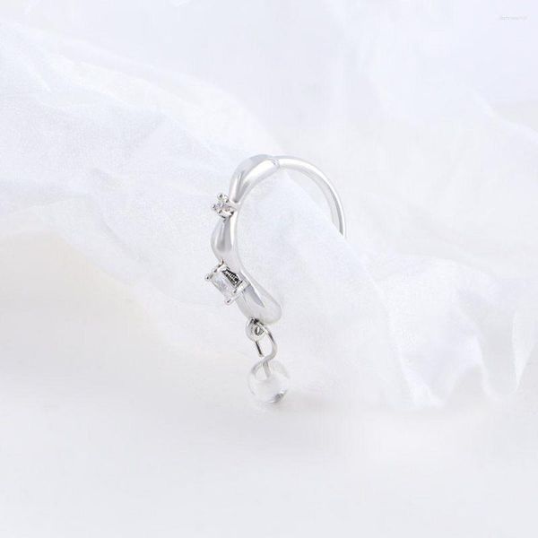 Rücken Ohrringe Trendy Süße Weibliche Strass Perle Anhänger Gefälschte Piercing Frauen Clip Ohrring Koreanische Lippe Earcuff Ohr Knochen