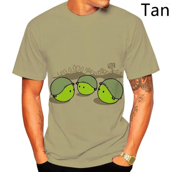 Camisetas masculinas 2023 Moda Design 3D Peas Impressão Manga curta O Collar Camiseta casual