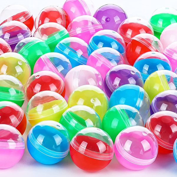 Novidade Jogos 100-200PCS 32MM Cápsulas Vazio Bola Surpresa Rodada Plástico PP Cápsulas de Brinquedo Caixa Recipiente Casca de Ovo Pode Abrir para Máquina de Venda Automática 230801