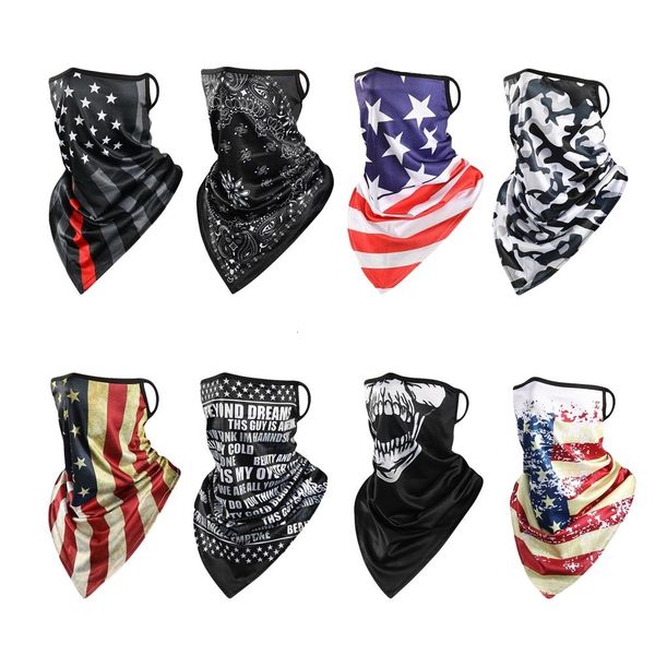 Mode Gesichtsmasken Hals Gamasche Männer Sommer Schädel Bandana Hängende Ohr Dreieck Maske Radfahren Jagd Wanderung Angeln Ski Sport Outdoor Wärmer Schal Frauen 230801