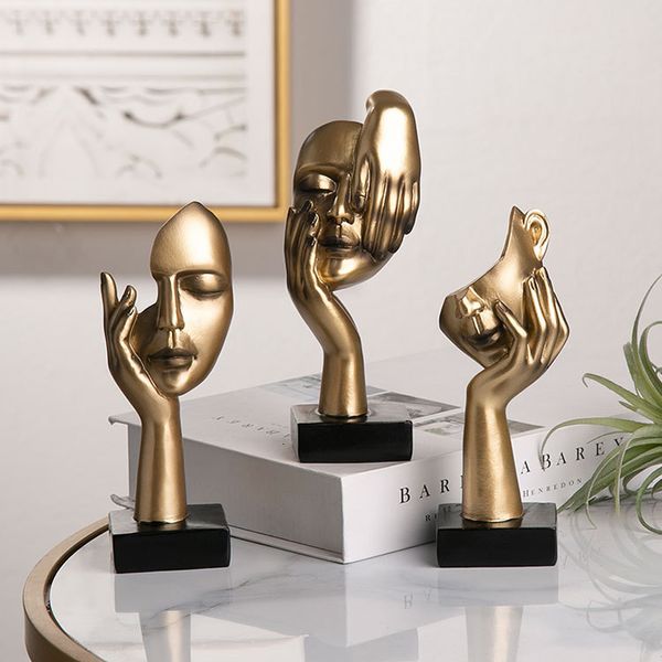 Dekorative Objekte Figuren Moderne Kunst Dekor Abstrakte Denker Skulptur Wohnzimmer Dekoration Schreibtisch Büro Harz Ornamente Weihnachtsgeschenk 230731