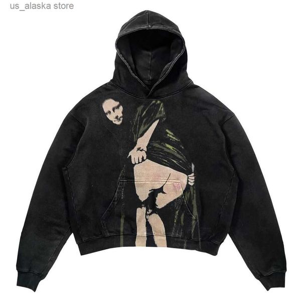 Erkek Hoodies Sweatshirts y2k kalçalı baskı baskı tasarımı hoodies kadınlar sokak kıyafetleri kadın goth sweatshirt pamuk kore punk hip hop çiftleri üst kıyafetler T230731