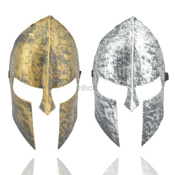 Maschere per feste Festa di Halloween Tema spartano Casco da guerriero spartano Maschera Decorazione Cosplay per adulti Ballo in maschera Maschera antica Fascia per capelli HKD230801