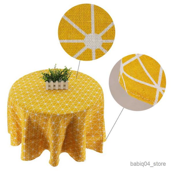 Tala de mesa Japão Tonela de mesa de mesa de mesa Taça de mesa redonda Tabela de mesa Nórdica Para festa de casamento em casa Decoração impressa em amarelo branco R230819