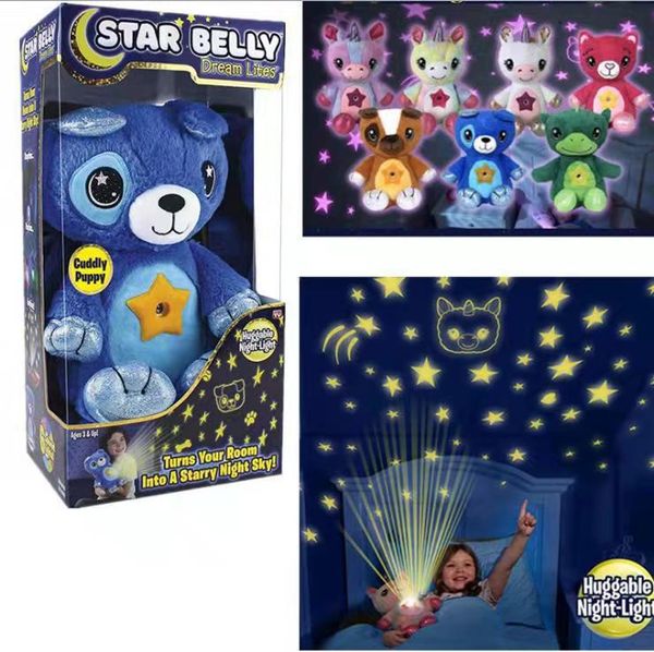 Kinder-Cartoon-Plüsch-Sternen-Traum-Projektionslampe, Baby-Komfortlampe