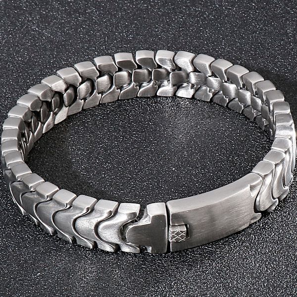 Braccialetti con ciondoli Bracciale Uomo 12MM Acciaio inossidabile opaco Cinturini da uomo per uomo Gioielli da uomo Bracciale Mannen in ferro Articolo all'ingrosso 230731