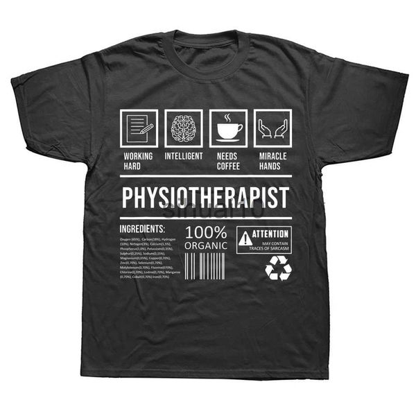 Мужская футболка терапия выпускной физиотерапевт T Рубашки хлопковые уличная одежда с коротким рукавом подарки на день рождения летняя футболка мужская одежда J230731