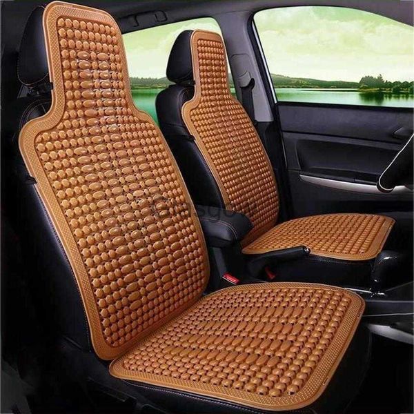 Asientos de coche Asiento de coche de verano universal Cojín fresco Masaje con cuentas de PVC Cubierta de silla de automóvil con estera de cintura suave Transpirable Durable 1 piezas x0801