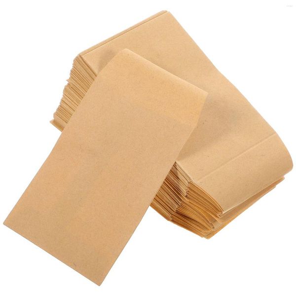 Papel de embrulho para presente 100 unidades Envelope de dinheiro Envelopes pequenos Convite para economizar dinheiro Moeda estilo chinês Papel kraft Cartões em branco