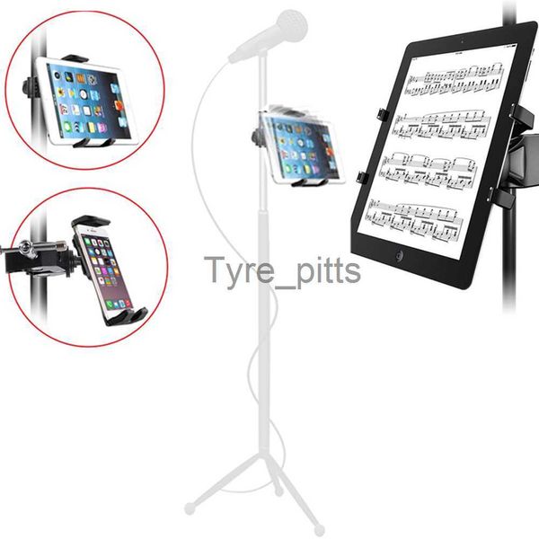 MP3/4 Docks Cradles Evrensel Tablet Masaüstü Mikrofon Tutucu Mikrofon Stand için Cep Telefon Montajı iPhone 4.5 ila 12.9 inç araba braketi x0731
