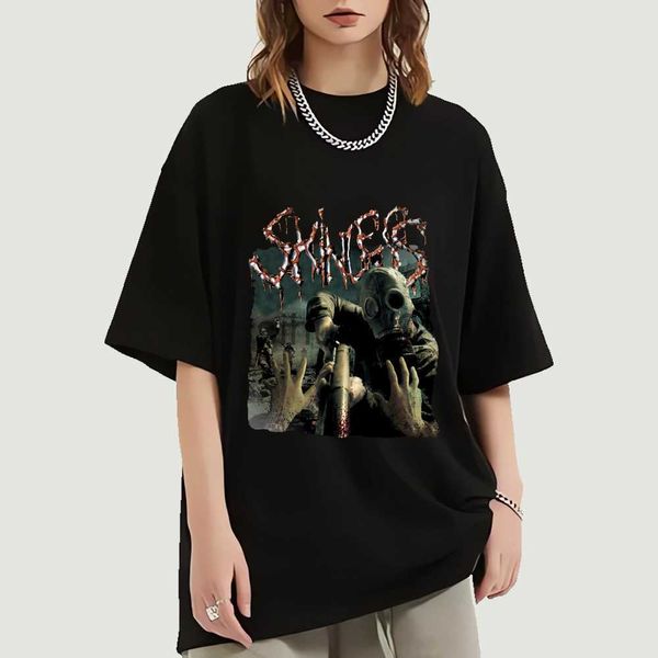 Herren T-Shirts Skinless Death Metal T-Shirt Trample The Weak Music Album T-Shirt Männer Frauen T-Shirts Hip Hop Streetwear Sommer T-Shirt Baumwolle J230731