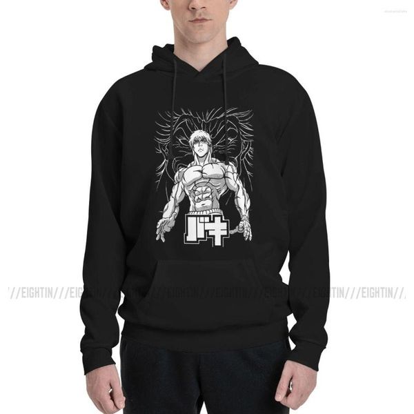 Erkek Hoodies Vintage İnce Fleece Sweatshirt Adam Street Grappler Baki Hanma Pamuk Yujiro Mücadele Eşsiz Hoodie Gömlek