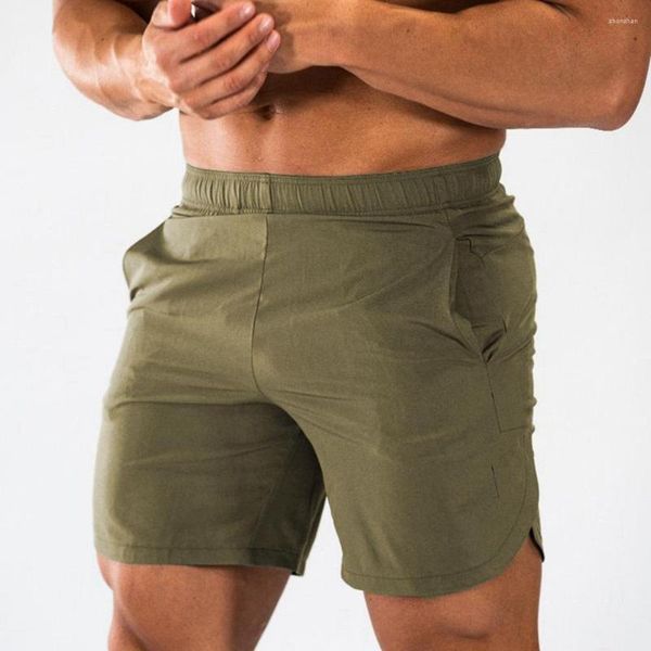 Herren-Shorts, Workout, Fitnessstudio, Fitness, Sommer, schnell trocknend, dünn, Armeegrün, schlanke Jogger, Bodybuilding, Training, Laufen