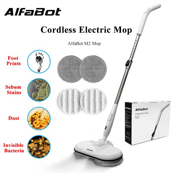 Aspirapolvere AlfaBot M2 Lavapavimenti elettrici a pavimento Mop wireless ricaricabile Lavapavimenti portatile senza fili 230731