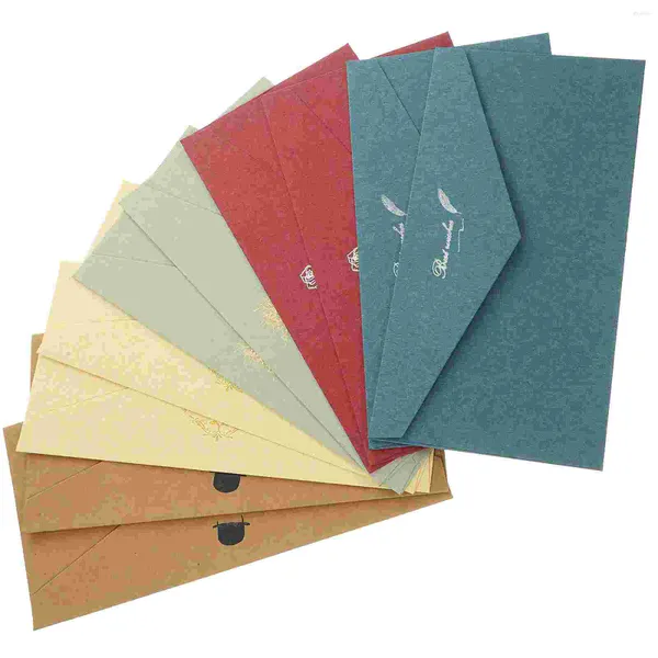 Embalagem para presente 10 unidades Envelopes coloridos Recipiente para cartas Decorar estilo simples Papel kraft Artigos de papelaria Cartão pequeno Uso para estudantes Capa de escrita