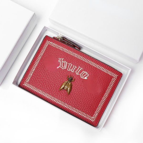 New Fashion Card Holder Fessure per carte multiple da donna in pelle Portafoglio high-end squisito ultrasottile Fibbia piccola a due pieghe in un unico pezzo