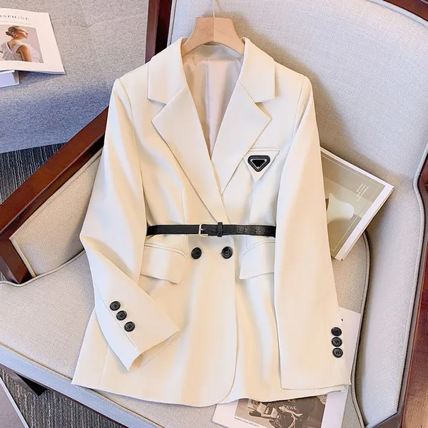 Blazers PRA Tasarımcı Giyim En İyi Kadın Suitleri Blazers Moda Premium Plus Boy Bayanlar Ceket Ücretsiz Kemer Gönder