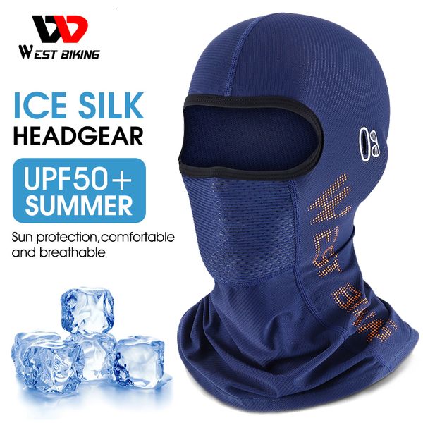 Cappellini da ciclismo Maschere Summer Cool Mask Full Face Cover Balaclava Hat Cappellini da bicicletta Protezione Sciarpa per escursionismo Ciclismo Caccia Pesca Moto 230801