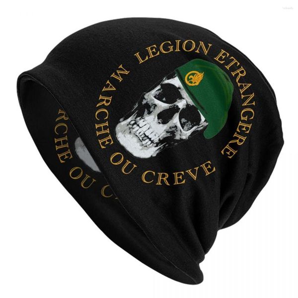 Boinas March Or Die France Apedes Legio Patria Nostra Bonnet Hats Hat Goth Skullies Gorros Masculinos Warm Dual-use Caps