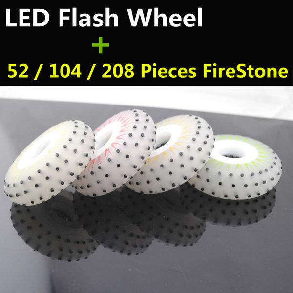 Acessórios de skate 4 pçs Fire Stone LED Flash Wheel 90A Firestone Inline Shining Spark Roller para Frenagem FSK Slalom SEBA 230801