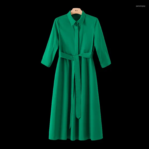 Vestidos Casuais Sólido Estilo Commuter Cintura Com Rendas Ajuste Justo Decote Quadrado Vestido Verde Moda Feminina Elegante Splice Primavera 2023