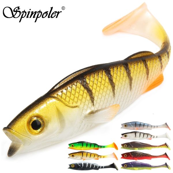 Yemler Spinpol Vigor Level Balıkçılık Cazibesi 7cm 11cm 14cm Yumuşak Yem Gölgeli Yem Uvaktif Yalsıklı Zanaat Kauçuk Balık Swimbait Pike Zander 230801