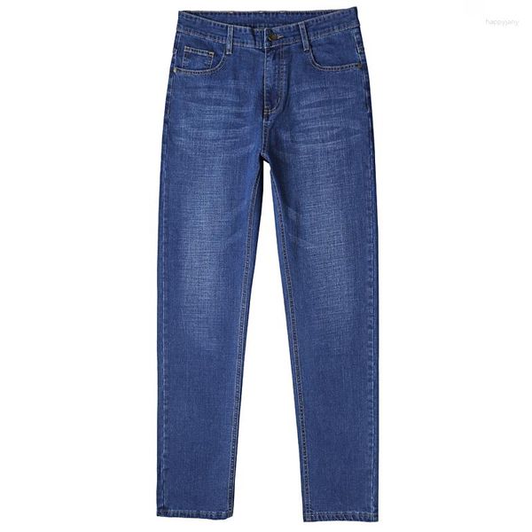 Jeans da uomo 2023 Uomo Midweigth Stretch Spandex Denim Pantaloni slim fit per pantaloni da lavoro Jean Colori blu e nero