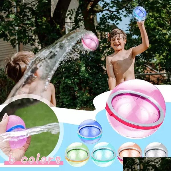 Dekompresyon Oyuncak 1 PCS Su Bombası Yeniden Kullanılabilir Sıçrama Oyun Ekipmanları Yumuşak Kauçuk Balonlar Açık Havuz Plaj Partisi Favorler Dövüş Oyunları T Dhfyk