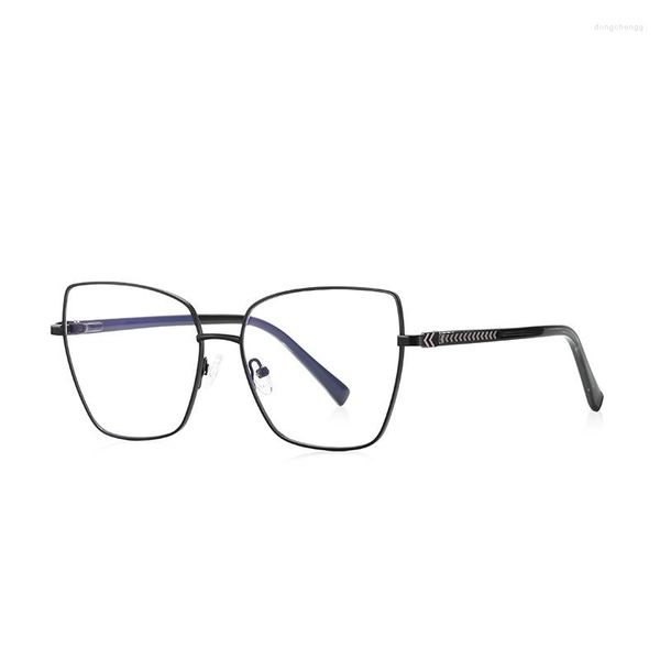 Sonnenbrille Mode Anti Blaues Licht Computer Lesebrille Frauen Großen Rahmen Cat Eye Metall Brillen Drop