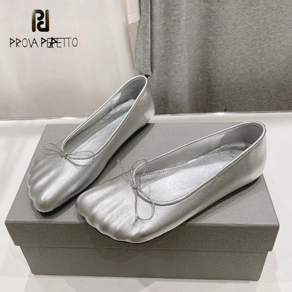 Kleid Schuhe Fünf Finger Form Zehen Flache Ballett Gold Silber Echtes Leder Bowtie Dekor Slip on Squared Bequeme Tanz sapatos 230731