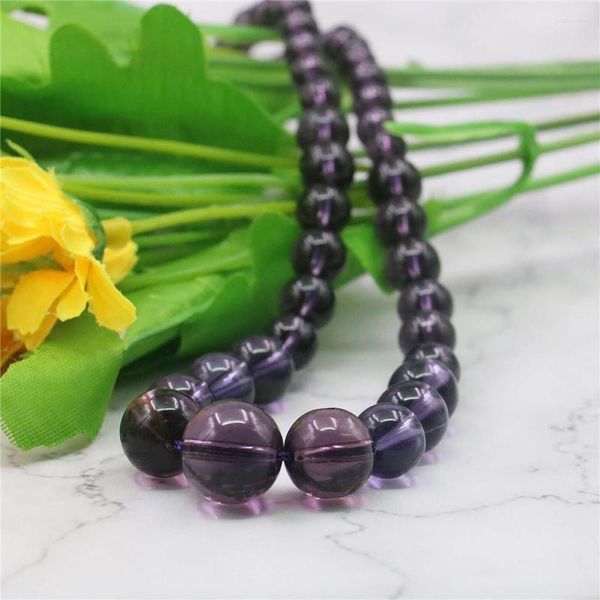 Anhänger Halsketten 6-14mm Zubehör Lila Kristall Amethysten Turm Halskette Kette Frauen Mädchen Weihnachtsgeschenke Großhandel Schmuck Machen