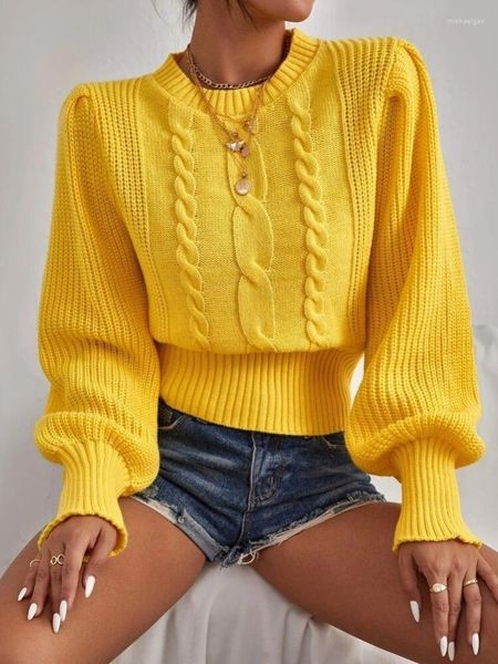Kadın Sweaters Örme Giysileri 2023 Sonbahar Kış Moda Yuvarlak Boyun Alkavarları O boyunduruk Kılıf İplik Kazak Kadınlar
