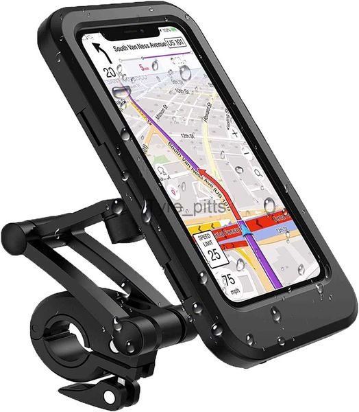 MP3/4 Dock Cradles Ayarlanabilir Su Geçirmez Bisiklet Cep Telefonu Tutucu Mount Universal Bike Motosiklet Gidon Cep Telefonu Desteği Montaj Braket Çantası X0731