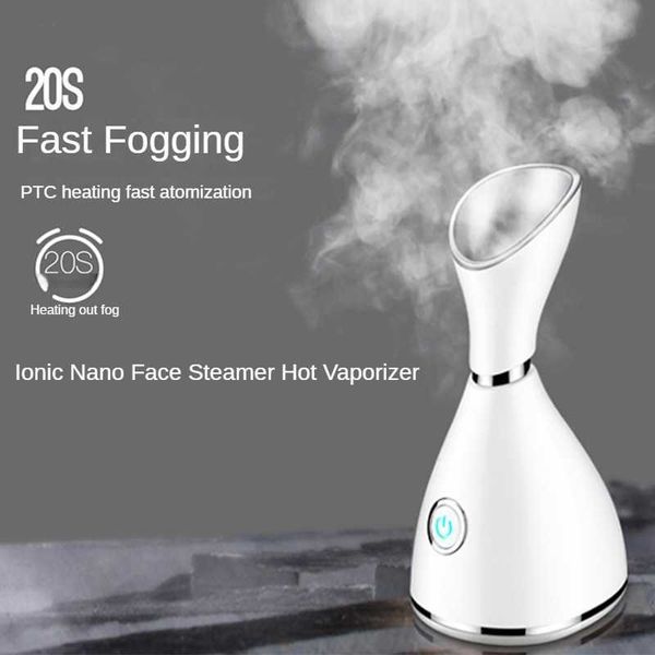 Facial Steamer Nano Ionic Face Hot Vaporizer Home Skin Spa Steamers Deep Hidratante Machine for Relaxtion Spray Beauty Instrument 230801