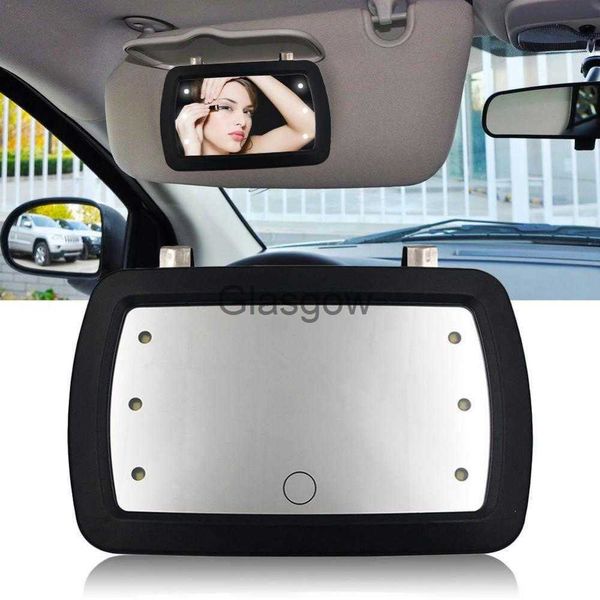 Specchietti per auto Interni per auto Visiera parasole Alta interruttore tattile trasparente Specchio per trucco con luce a LED x0801