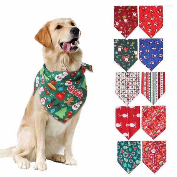 Roupa para cachorro 2023 Pet Natal Triângulo Toalha Saliva Gato Pescoço Cachecol Jóias Roupas de Luxo Halloween