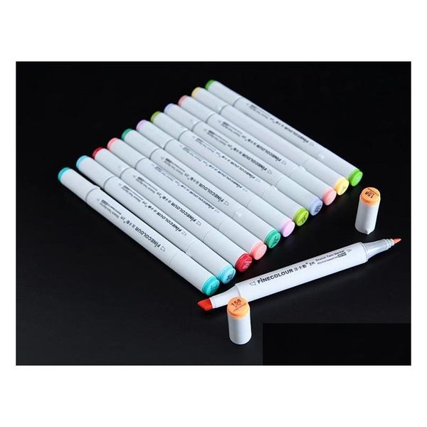 Marker Großhandel Die zweite Generation Finecolour Marker Stifte Stift Skizze handgemalte Kunstmalerei 160 Farben zur Auswahl mit Geschenktüte Dhah7