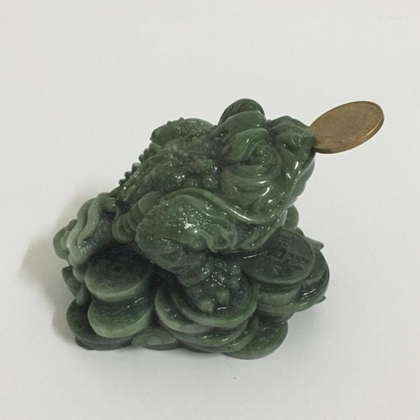 Декоративные фигурки Деньги Статуи Будда китайская монета фэн-шуи Трехногие жаба лягушка Статуя животных Скальптуры домашние украшения искусственные